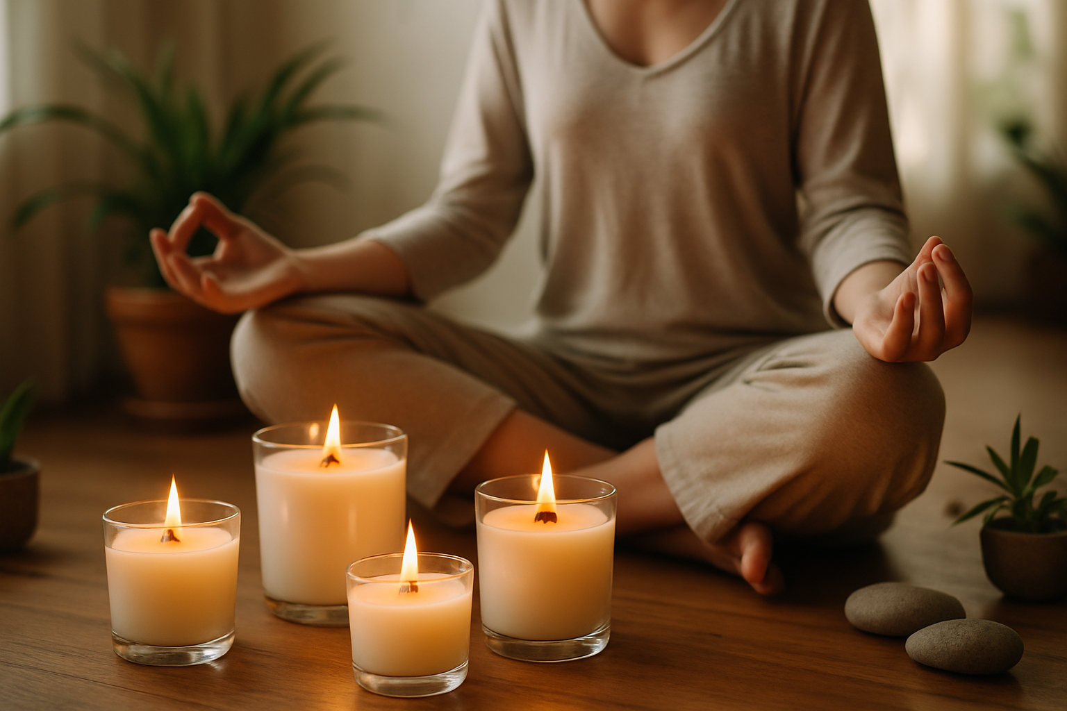 MEDIATATING WITH WOOD WICK CANDLES